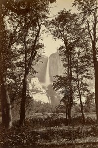 Yosemitské vodopády, 2634 ft. od Carleton E. Watkins