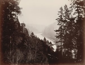 Big River, z Rancherie, Mendocino, Kalifornie, 1863. od Carleton Emmons Watkins