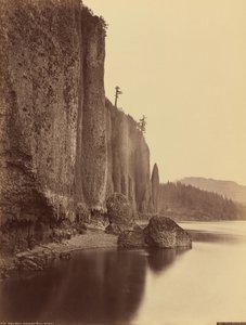 Mys Horn, řeka Columbia, Oregon,1867 (foto) od Carleton Emmons Watkins