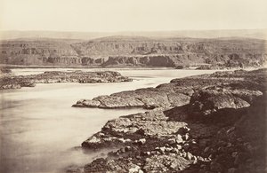 Passage of the Dalles, Oregon, 1867, vytištěno ca. 1876. od Carleton Emmons Watkins