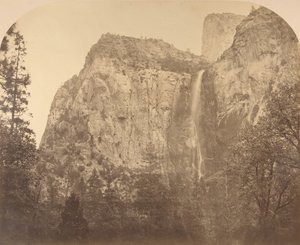 Pohono, Bridal Veil, 900 Feet, Yosemite, 1861. od Carleton Emmons Watkins