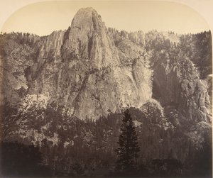 Stráž. Pohled zepředu: 3270 stop, 1861. od Carleton Emmons Watkins