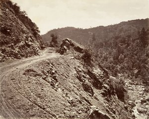Sulphur Creek a Flume-road to Geysers, 1868-70, tištěné ca. 1876. od Carleton Emmons Watkins