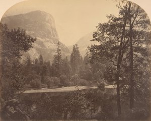 Jezero na úpatí Half Dome, 1861. od Carleton Emmons Watkins
