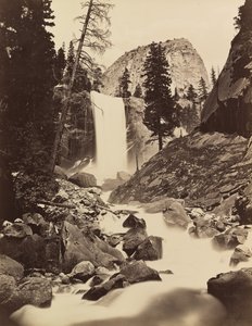 Vernal Fall, Yosemite, 1865-66, vytištěno ca. 1875. od Carleton Emmons Watkins