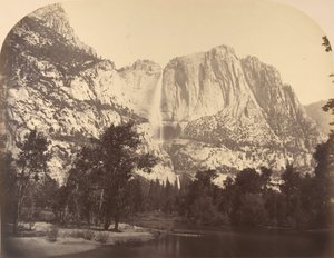 Yosemitské vodopády, River View, 2637 stop, 1861. od Carleton Emmons Watkins