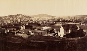 [Průčelí města z kopce Rincon v roce 1860] od Carleton Watkins