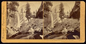 Pic, z Vernal Fall, 300 stop, Yosemitské údolí, Mariposa County, Cal od Carleton Watkins