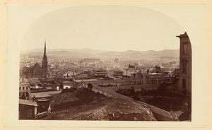 [Pohled z rezidence pana Crockera, Cal St. Hill, jihovýchodní pohled] od Carleton Watkins
