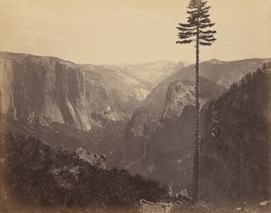 Údolí Yosemite z nejlepšího obecného pohledu od Carleton Watkins