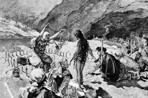 Exorcismus čarodějnice ve Valle de la Rosee. od Carlo Pellegrini