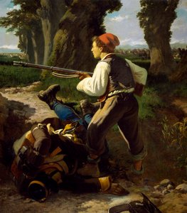 Pasquale Cova v bitvě u Varese, 26. května 1859, Carlo Ademollo (1825-1911)