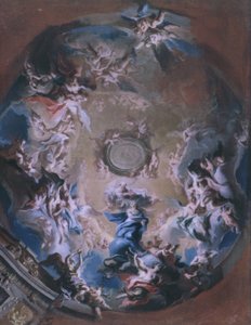 Bůh Otec přijímá Madonu Neposkvrněného početí od Carlo Carlone