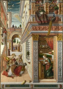 Zvěstování se svatým Emidiem. 1486 od Carlo Crivelli