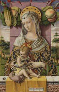 Madonna a dítě, cca 1480 (tempera a zlato na dřevě) od Carlo Crivelli