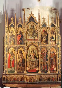 Madona s dítětem se svatými, polyptych (tempera na panelu) od Carlo Crivelli