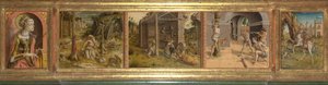 Predella z La Madonna della Rondine Madonna z vlaštovky, po roce 1490 od Carlo Crivelli