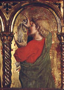 Svatý Jan Evangelista, detail z polyptychu Sant