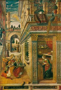 Zvěstování se svatým Emidiem, 1486, 1911