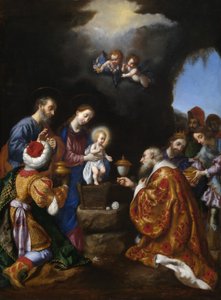 Klanění tří králů (olej na plátně) od Carlo Dolci