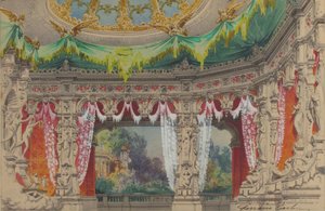 Scénografie pro balet: Don Parasol, 1869. od Carlo Ferrario