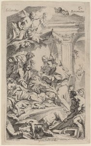 San Carlo Borromeo Poslední přijímání obětí moru