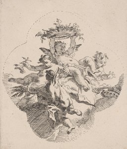 Putti drží květiny, 1725-75.