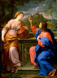 Kristus a Samaritánka v Jacobs Well. c.17. století.