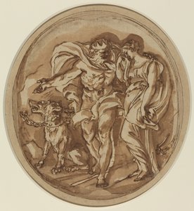 Pluto přivádí Proserpinu k pekelným branám od Carlo Maratta