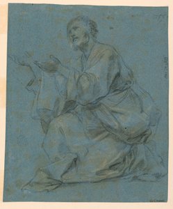 Kresba, studie: Dva sedící muži, 1650-1675 od Carlo Maratti