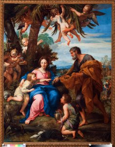 Odpočinek během letu do Egypta Obraz Carlo Maratti (1625-1713)