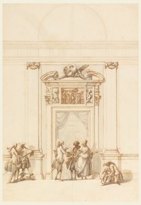 Design pro severní portál, Velká galerie, Villa Albani, Řím, Itálie od Carlo Marchionni