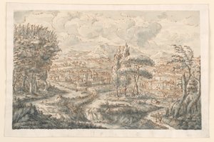 Kresba, Údolí, 1750-70 od Carlo Marchionni