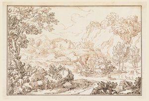 Kresba, Krajina, 1770-86 od Carlo Marchionni