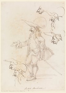 Kresba, karikatury, asi 1725-75 od Carlo Marchionni