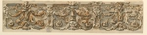 Kresba, Návrh vlysu, asi 1770 od Carlo Marchionni