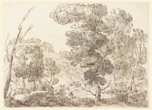 Kresba, Silnice v hornaté zemi, 1770-1786 od Carlo Marchionni