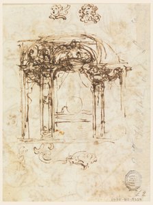 Kresba, studie hlav, 1760-80 od Carlo Marchionni