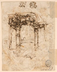 Kresba, studie hlav, 1760-80 od Carlo Marchionni