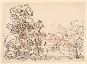 Kresba, Zalesněná krajina, 1750-1770 od Carlo Marchionni