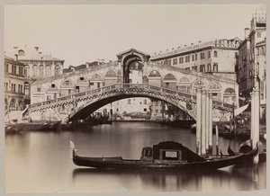 Benátky. Canal Grande s výhledem na Ponte di Rialto od Carlo Naya
