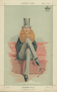 Earl Spencer, Posel míru, 2. července 1870, karikatura Vanity Fair od Carlo Pellegrini