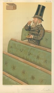 Pan Charles Nicholas Warton, Hear Hear Hear Hear, 10. května 1884, karikatura Vanity Fair od Carlo Pellegrini