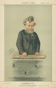 Pan George Hammond Whalley, velký vyznavač římského katolicismu, 18. února 1871, karikatura Vanity Fair od Carlo Pellegrini