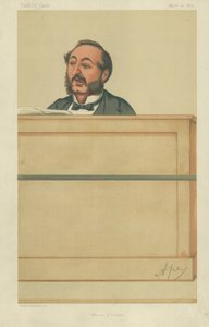 Pan Ira D Sankey, Chvála a modlitba, 10. dubna 1875, karikatura Vanity Fair od Carlo Pellegrini