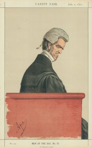 Sir John George Shaw-Lefevre, La Reyne le veult, 1. července 1871, karikatura Vanity Fair od Carlo Pellegrini