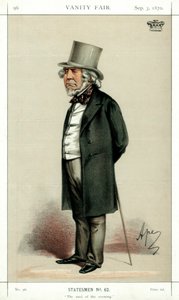 The Cool of the Evening, Lord Houghton, anglický básník a politik, 1870. od Carlo Pellegrini