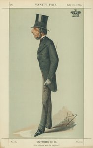 Markýz z Westminsteru, nejbohatší muž v Anglii, 16. července 1870, karikatura Vanity Fair od Carlo Pellegrini