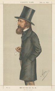 Laureát básníka, Lord A. Tennyson (seriál Vanity Fair) od Carlo Pellegrini