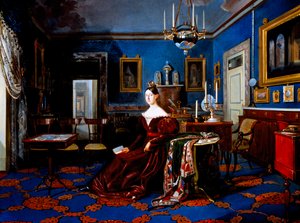 Portrét Marie Kristiny Savojské v paláci Caserta (olej na plátně) od Carlo de Falco